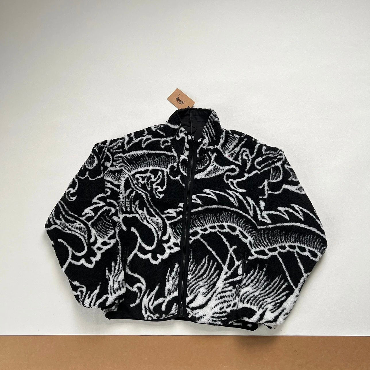 Veste Stussy Dragon Sherpa Bleue