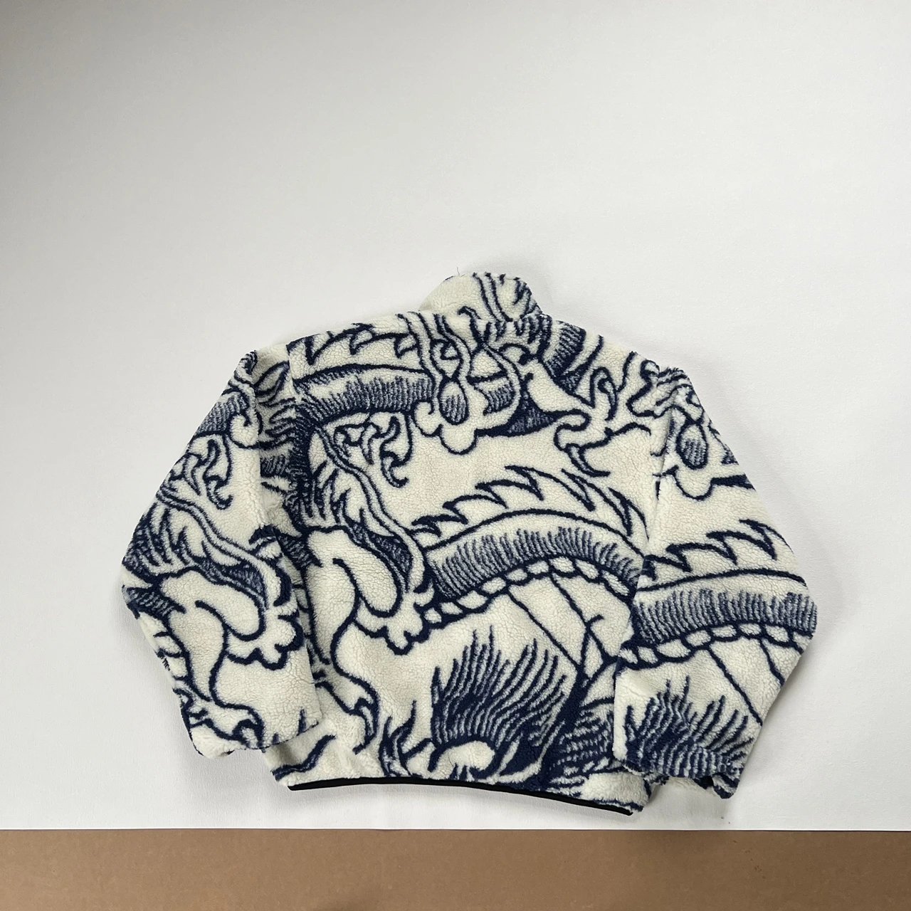 Veste Stussy Dragon Sherpa Bleue